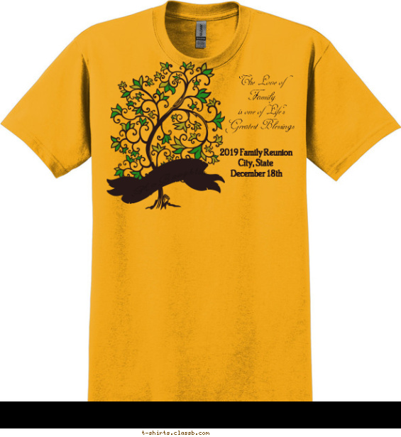 family-reunion t-shirt design with 2 ink colors - #SP2741