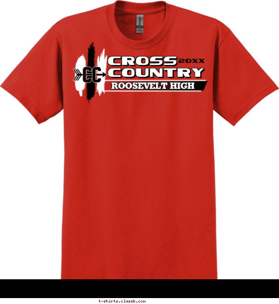 cross-country t-shirt design with 2 ink colors - #SP276