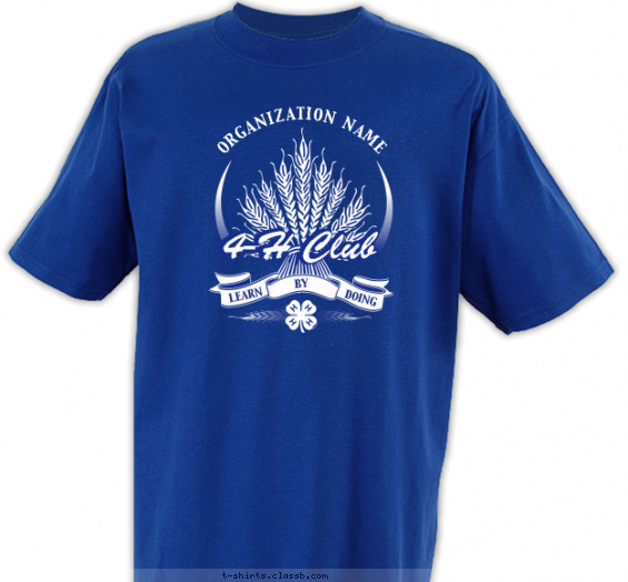4-h-club t-shirt design with 1 ink color - #SP2773