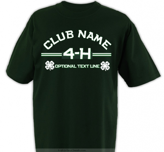 4-h-club t-shirt design with 2 ink colors - #SP2814