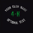 4-H Distressed arched text