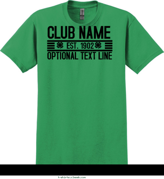 4-h-club t-shirt design with 1 ink color - #SP2819