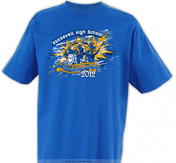 school-band t-shirt design with 3 ink colors - #SP2825