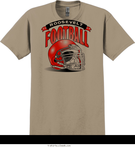 football t-shirt design with 2 ink colors - #SP283
