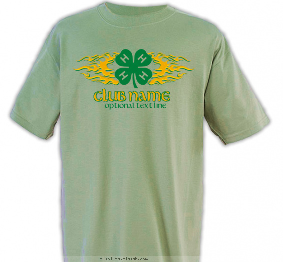 4-h-club t-shirt design with 3 ink colors - #SP2832