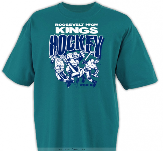 hockey t-shirt design with 2 ink colors - #SP285