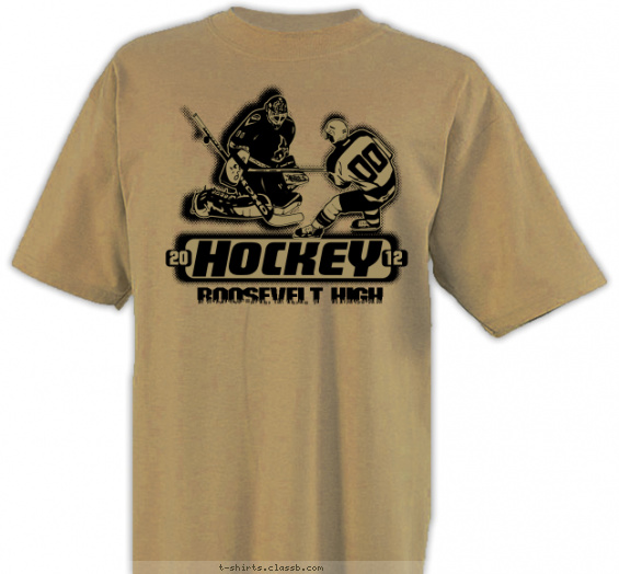 hockey t-shirt design with 1 ink color - #SP286