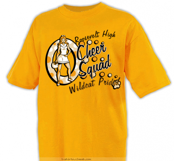 cheerleading t-shirt design with 3 ink colors - #SP2867