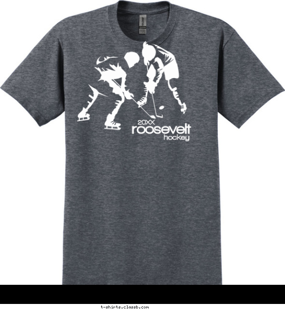 hockey t-shirt design with 1 ink color - #SP287