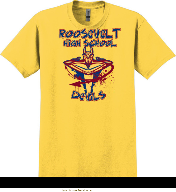 school-spirit t-shirt design with 2 ink colors - #SP2875