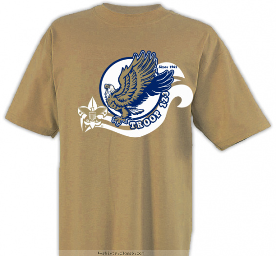 troop t-shirt design with 2 ink colors - #SP2892