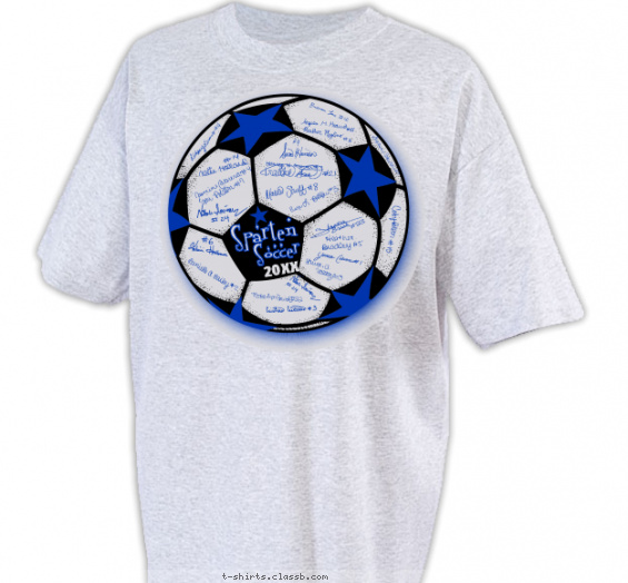soccer t-shirt design with 2 ink colors - #SP290