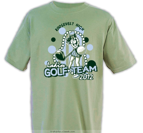 golf t-shirt design with 3 ink colors - #SP2903