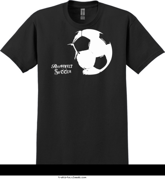 soccer t-shirt design with 1 ink color - #SP291