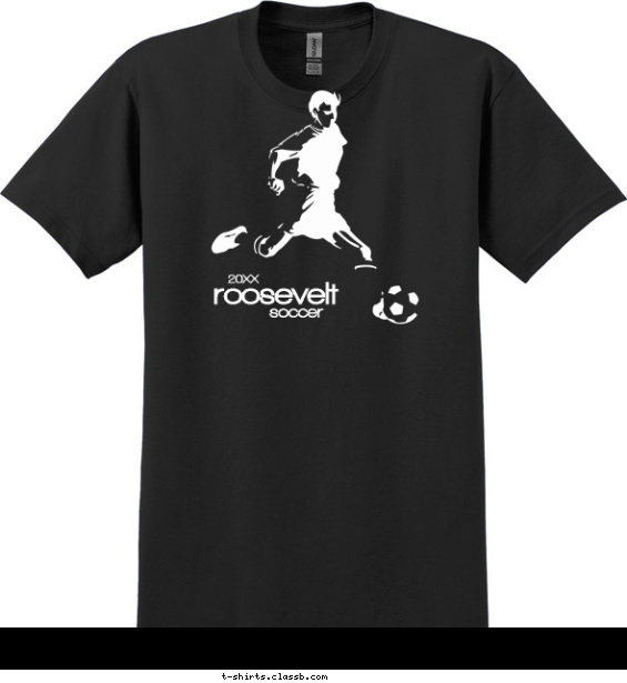 soccer t-shirt design with 1 ink color - #SP292