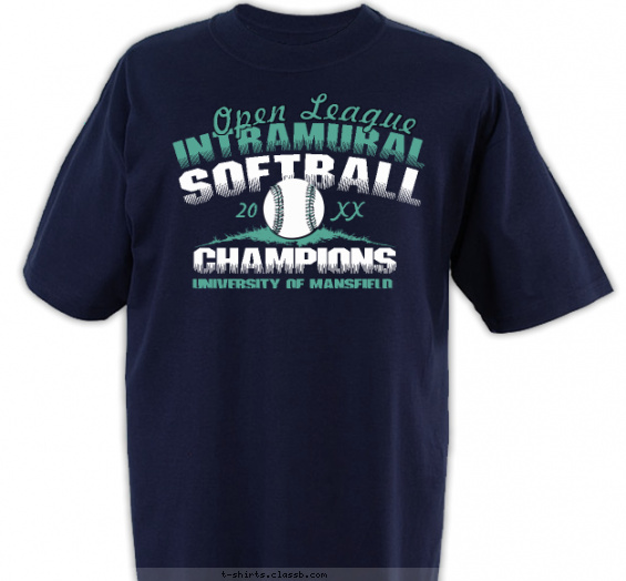 softball t-shirt design with 2 ink colors - #SP293