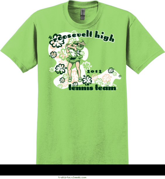tennis t-shirt design with 3 ink colors - #SP2951