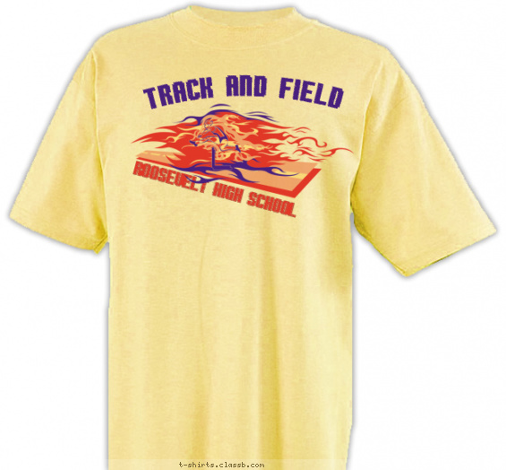 track-field t-shirt design with 2 ink colors - #SP2954