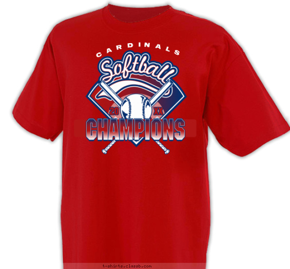 softball t-shirt design with 2 ink colors - #SP296