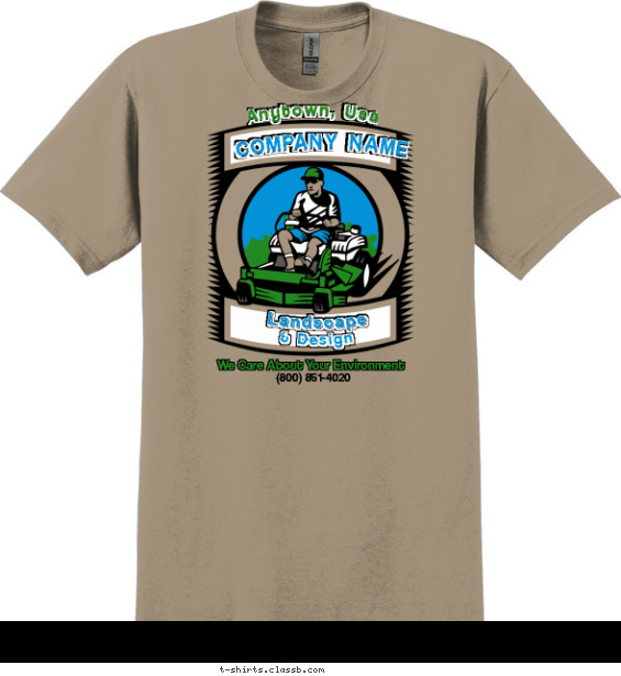 landscaping-lawn-care t-shirt design with 4 ink colors - #SP2986