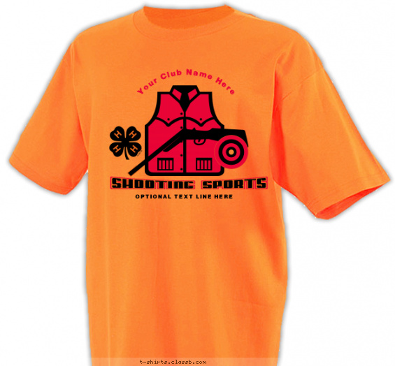 4-h-shooting-sports t-shirt design with 2 ink colors - #SP2998