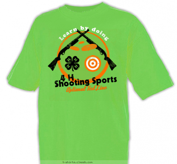 4-h-shooting-sports t-shirt design with 3 ink colors - #SP2999