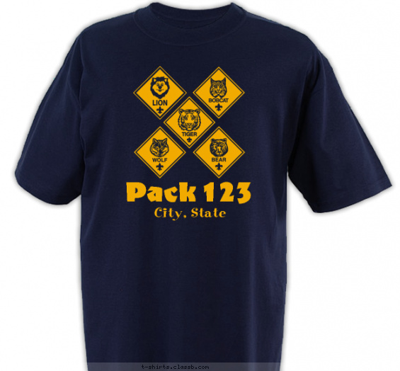 pack t-shirt design with 1 ink color - #SP3