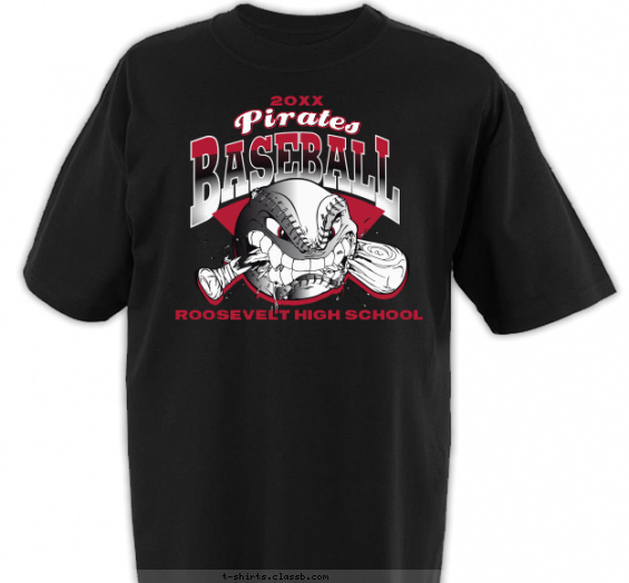 baseball t-shirt design with 2 ink colors - #SP301