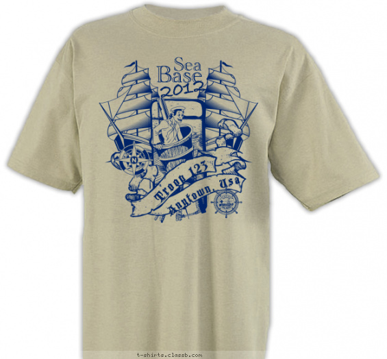 florida-sea-base t-shirt design with 1 ink color - #SP3038