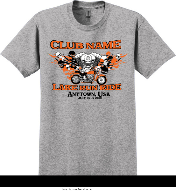 car-club t-shirt design with 3 ink colors - #SP3061