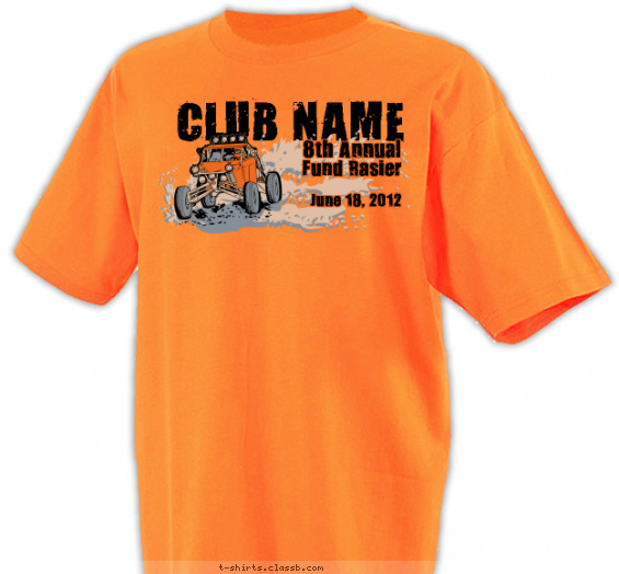 car-club t-shirt design with 3 ink colors - #SP3068