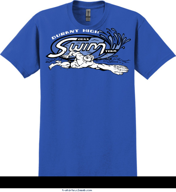 swimming t-shirt design with 3 ink colors - #SP307