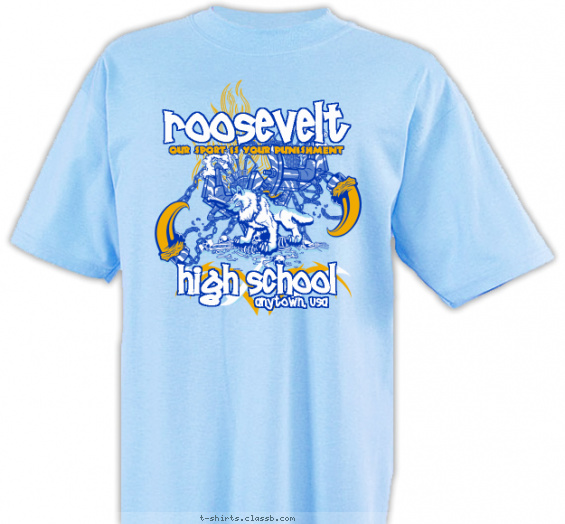 school-spirit t-shirt design with 3 ink colors - #SP3079