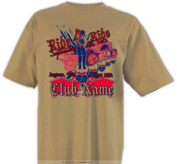 car-club t-shirt design with 2 ink colors - #SP3095