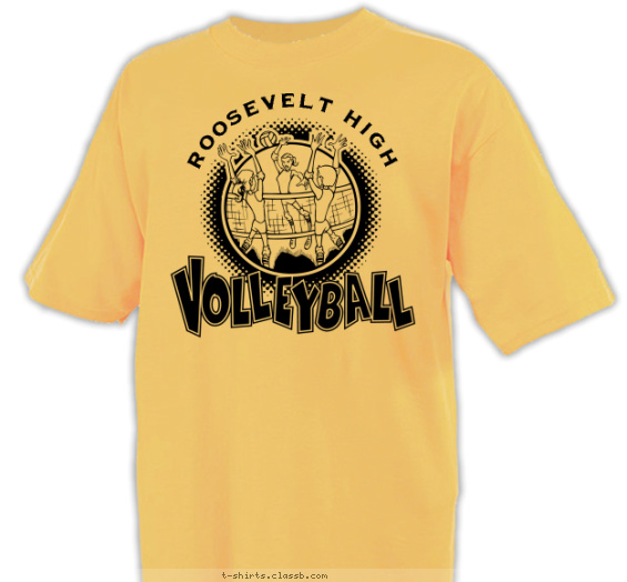 volleyball t-shirt design with 1 ink color - #SP314