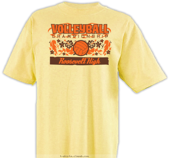 volleyball t-shirt design with 2 ink colors - #SP315