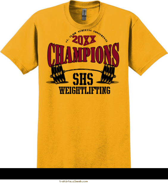 weightlifting t-shirt design with 2 ink colors - #SP316