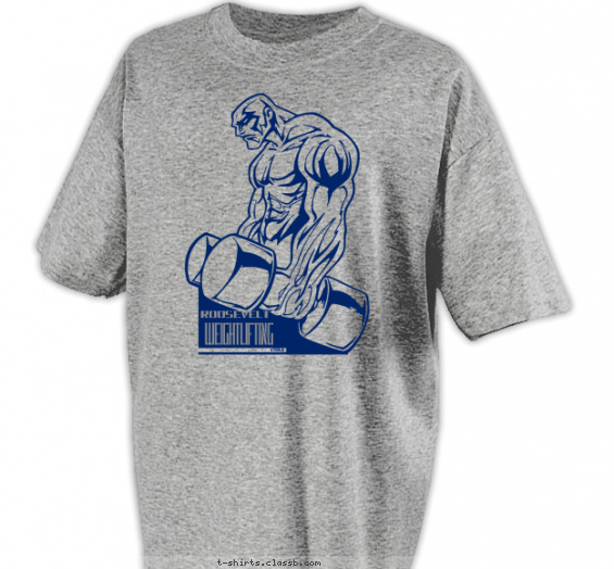 weightlifting t-shirt design with 1 ink color - #SP317