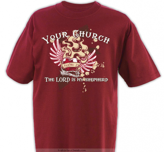 christian-church t-shirt design with 4 ink colors - #SP3172