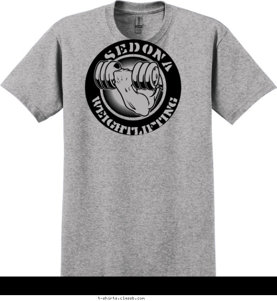 weightlifting t-shirt design with 1 ink color - #SP320