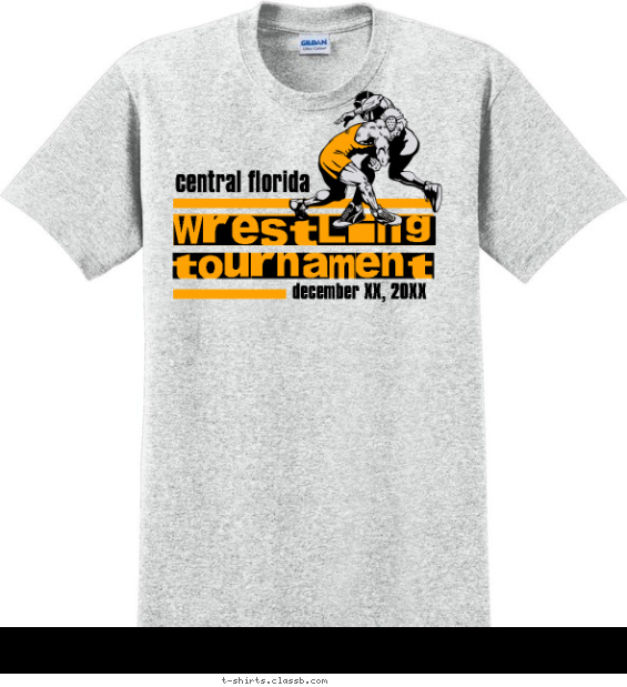 wrestling t-shirt design with 2 ink colors - #SP322