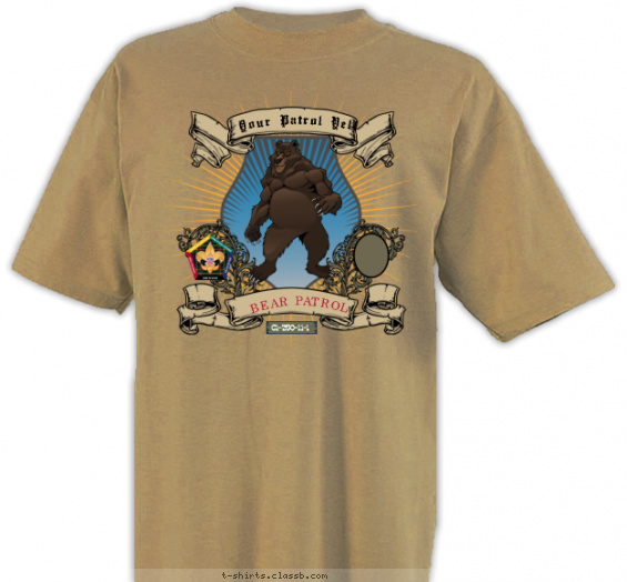wood-badge-patrol t-shirt design with 3 ink colors - #SP3243
