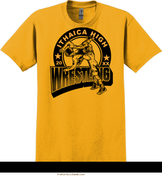 wrestling t-shirt design with 1 ink color - #SP325