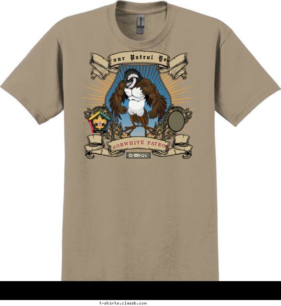 wood-badge-patrol t-shirt design with 3 ink colors - #SP3250