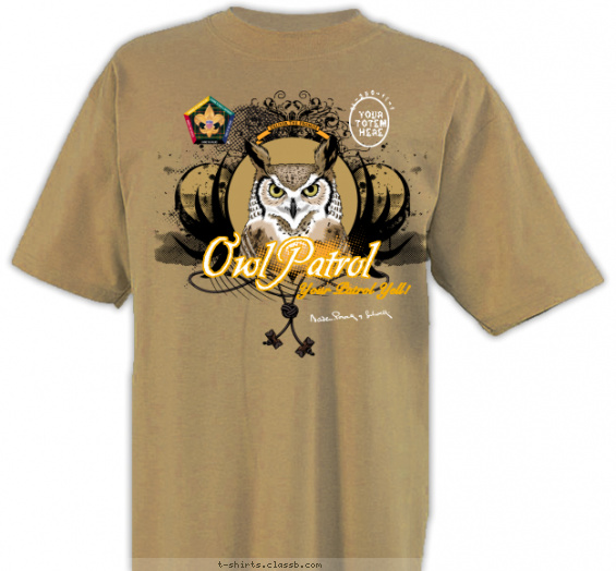 wood-badge-patrol t-shirt design with 3 ink colors - #SP3254