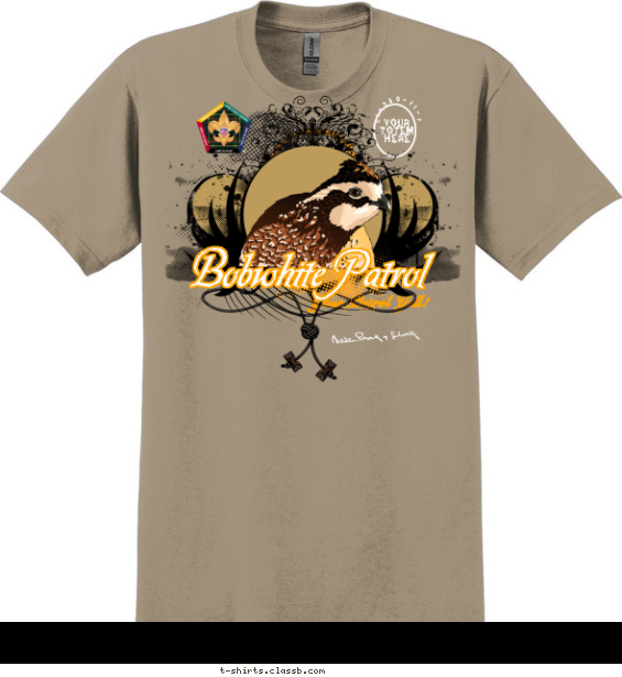 wood-badge-patrol t-shirt design with 3 ink colors - #SP3256