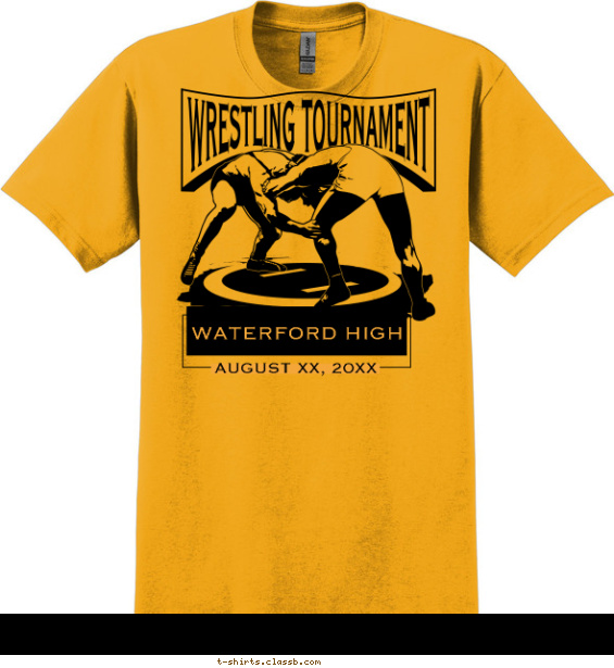 wrestling t-shirt design with 1 ink color - #SP326