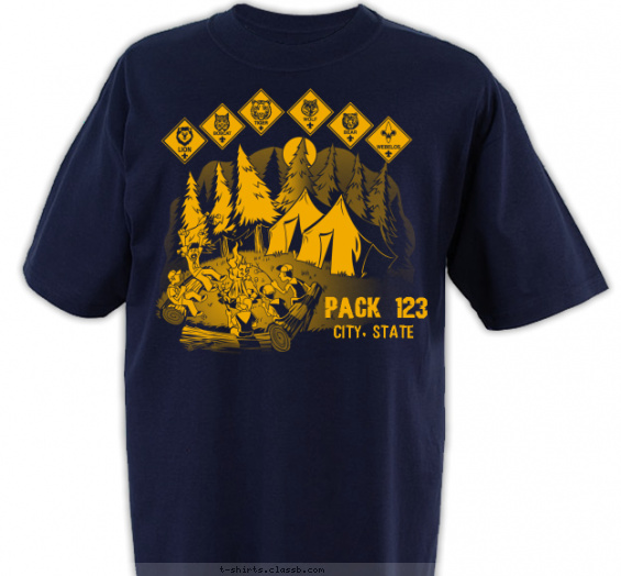cub-scout-pack-girl-den t-shirt design with 1 ink color - #SP3267