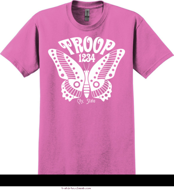 scout-bsa-troop-girl t-shirt design with 1 ink color - #SP327
