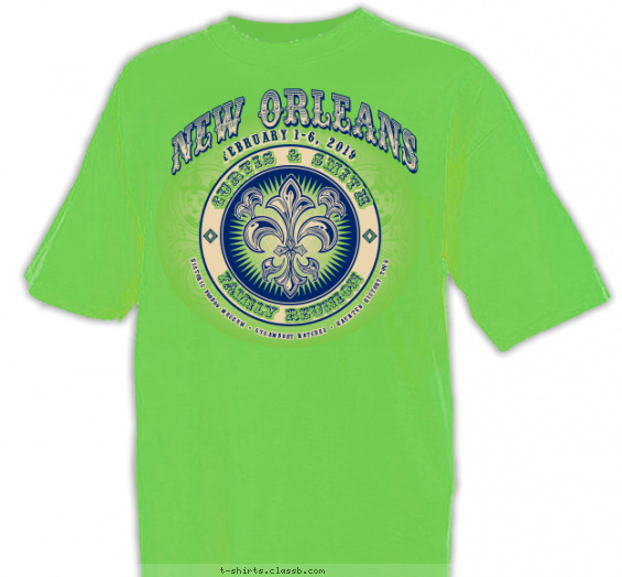 family-reunion t-shirt design with 2 ink colors - #SP3282